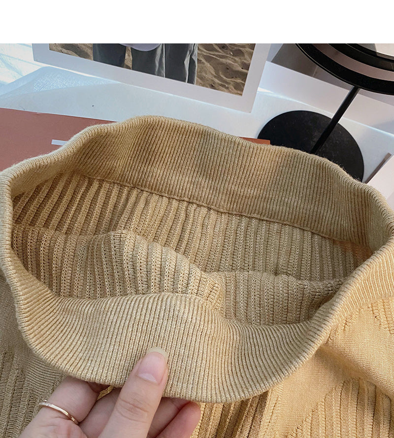 Korean minority design thread knitted high waist skirt  5767
