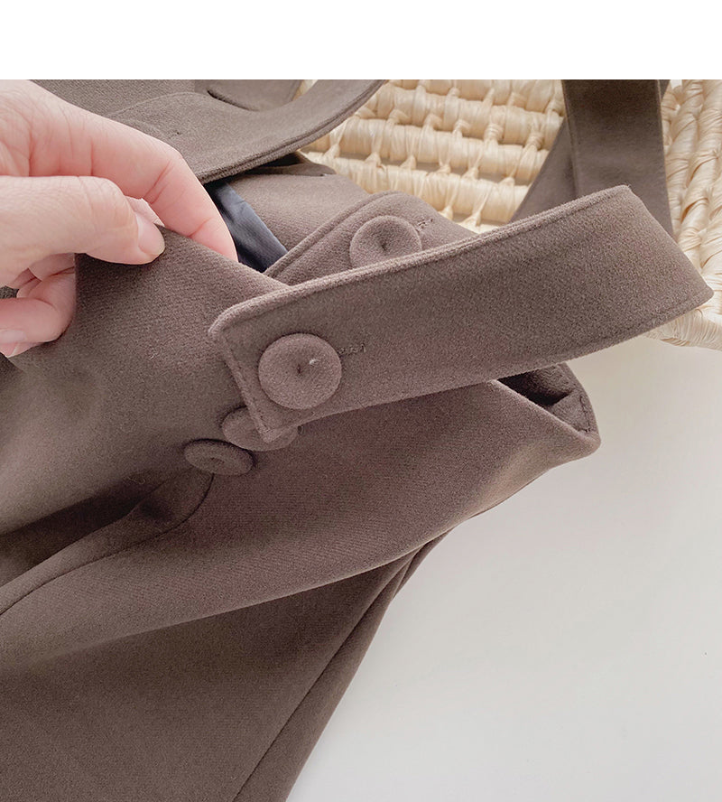 Woolen skirt high waist A-line umbrella skirt 5376
