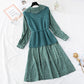 Knitted vest Sen sweater sweet wave point Chiffon Skirt Set two-piece set  3991