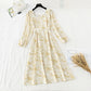 Slim waist with broken flower long skirt fairy super fairy series  3836