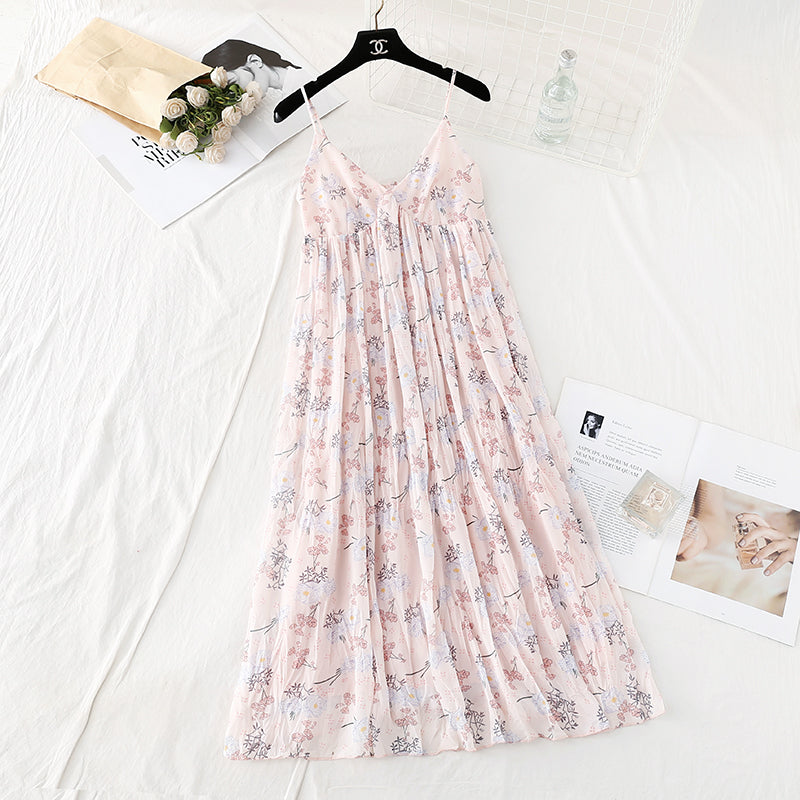 Pleated Chiffon Skirt fairy super xiansen French dress  4122