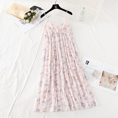 Pleated Chiffon Skirt fairy super xiansen French dress  4122