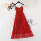 The new waist is slim, and the mesh cake skirt is long  4389