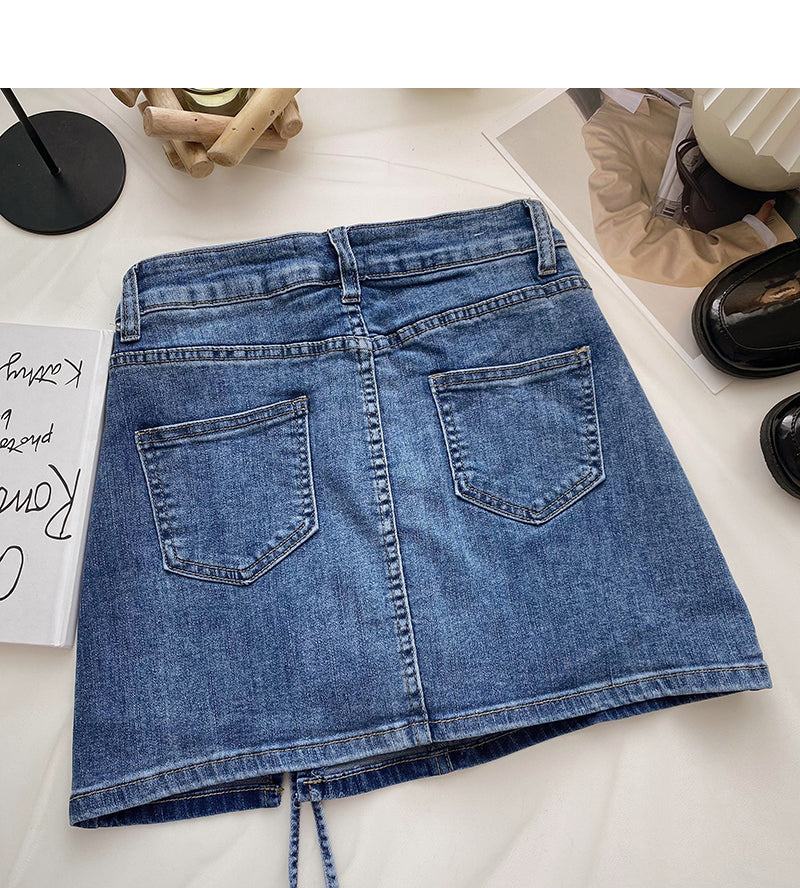 Nouvelle jupe en corde fendue rétro de mode coréenne 5522