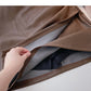 Unregelmäßiger Hüftwickelrock aus PU-Leder mit hoher Taille und schmaler Mode 5576
