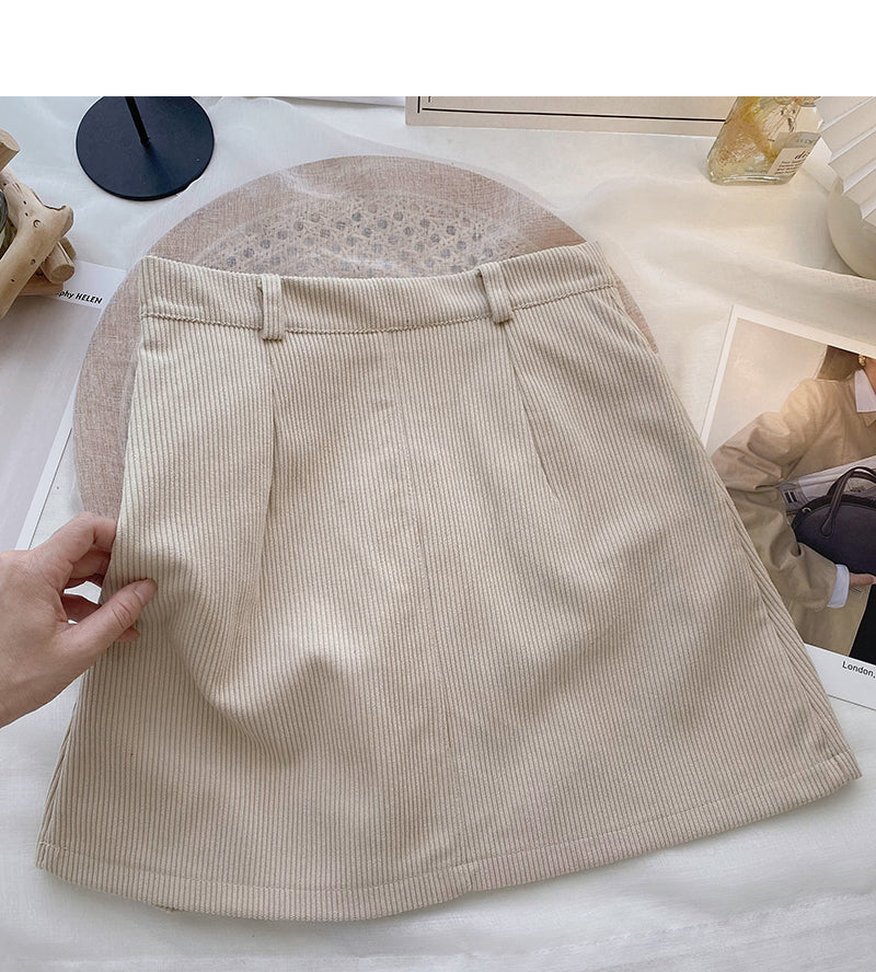 Jupe trapèze taille haute à coupe slim 5653