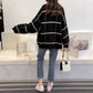 Harajuku sweater cardigan Plaid knitted jacket  5268
