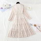 New Ruffle French Vintage chiffon skirt long  4537