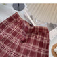Tweed-Faltenrock, Retro-Rock in A-Linie mit hoher Taille 5300