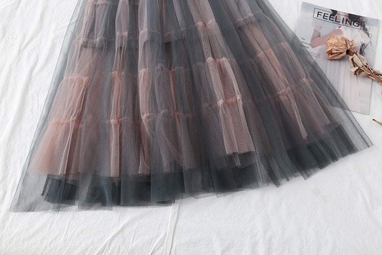 French Hepburn fairy sling gauze dress  3734