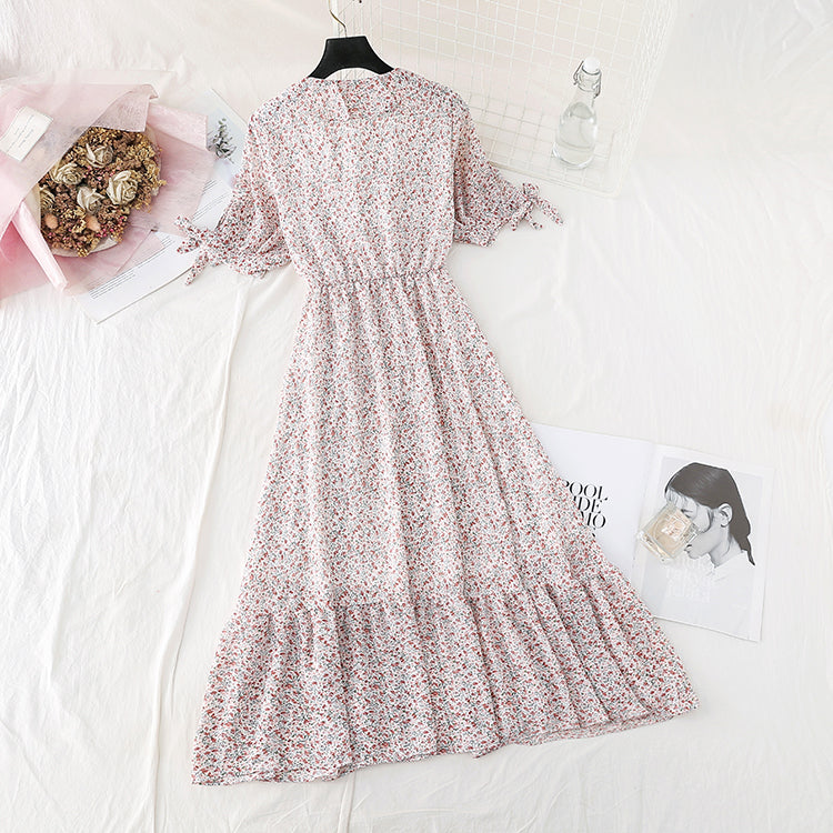Französischer Vintage-Chiffon-Feenrock zeigt dünnes Temperament an der Taille 4503