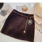 Versatile fashion high waist corduroy short skirt for waist bag  5429