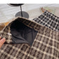 Age reducing Retro High Waist tweed plaid skirt  5505