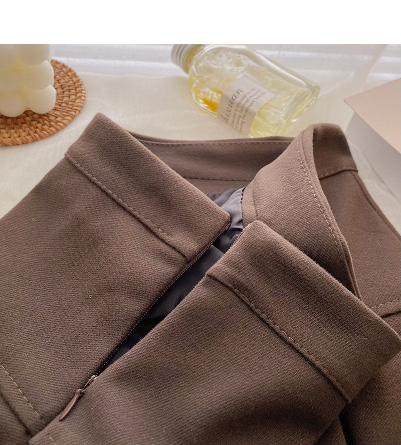 Solid pleated skirt Korean version age reducing college style versatile skirt  5460