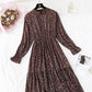 New French retro half high collar with a bottomed Chiffon Skirt  4577