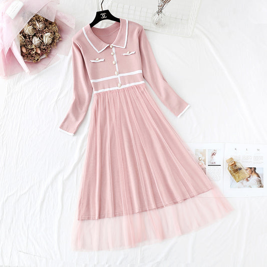 French first love little fragrant wind fairy bottomed skirt  4308