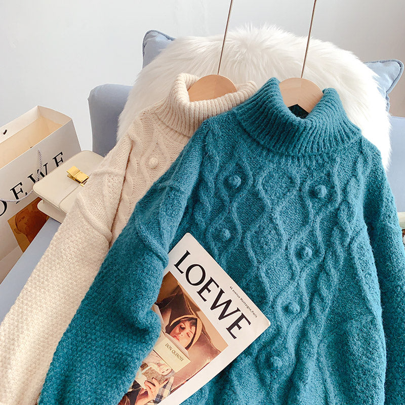 Twist Rollkragenpullover Pullover Top 5191
