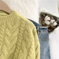 Retro chelizi red Japanese lazy style sweater  4921