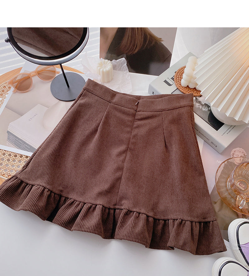 New Korean fashion slim Ruffle Skirt  5619