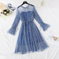 Sweet wave dot lace mesh dress  4039