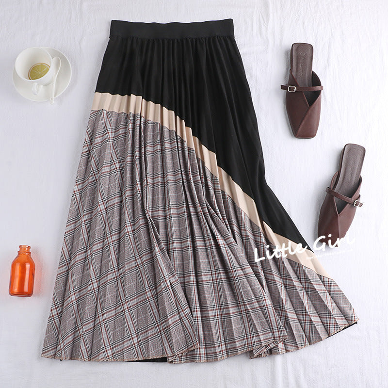 Plaid skirt, vintage pleated skirt, classic skirt  3680