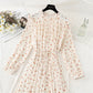 Chiffon floral skirt is thin and gentle. Wear it with a dress  4810