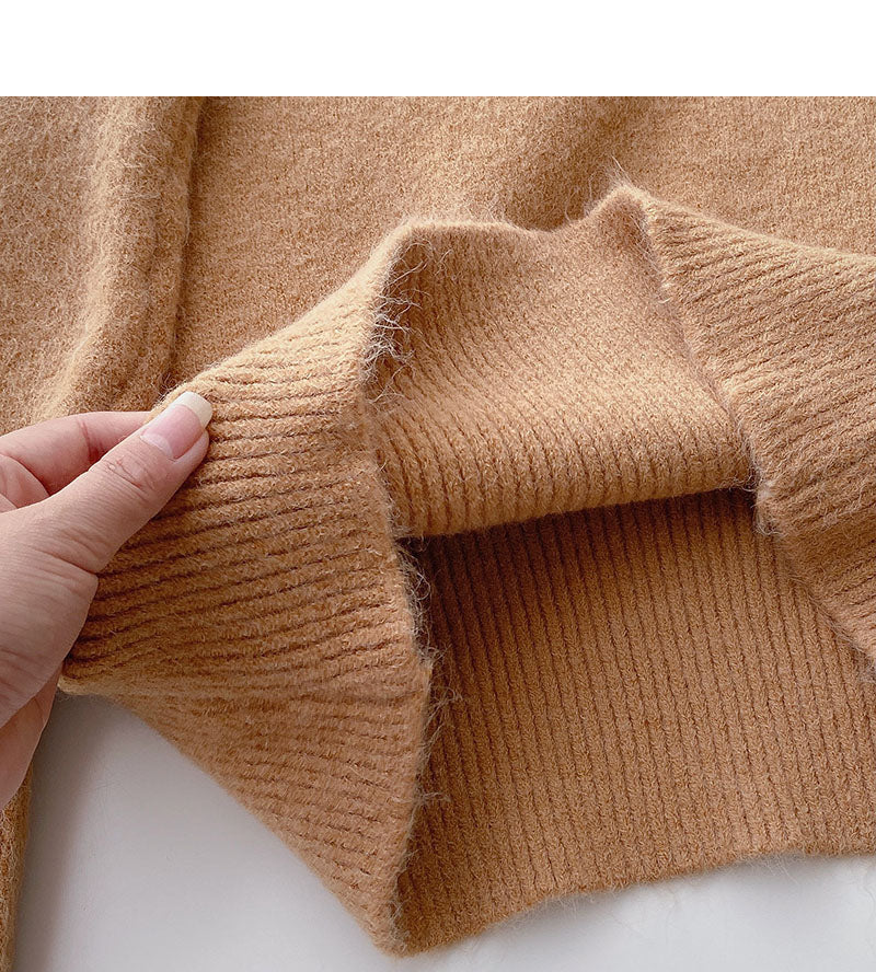 Korean version lazy temperament thin loose Pullover long sleeve top  5932