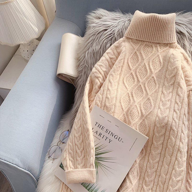 High neck long style with coat and woolen dress  4926