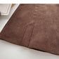 Niche einfarbiger A-Linien-Faltenrock mit hoher Taille und Gürtel 5579