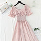 New gentle wind floral dress French Chiffon tea break skirt  4863