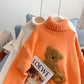 Cartoon Bear Lazy Wind Pullover im ausländischen Stil 5238