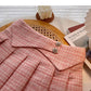 Korean version design shows thin high waist tweed A-shaped plaid skirt  5502
