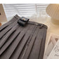Pleated high waist fashion A-line skirt for women  5298