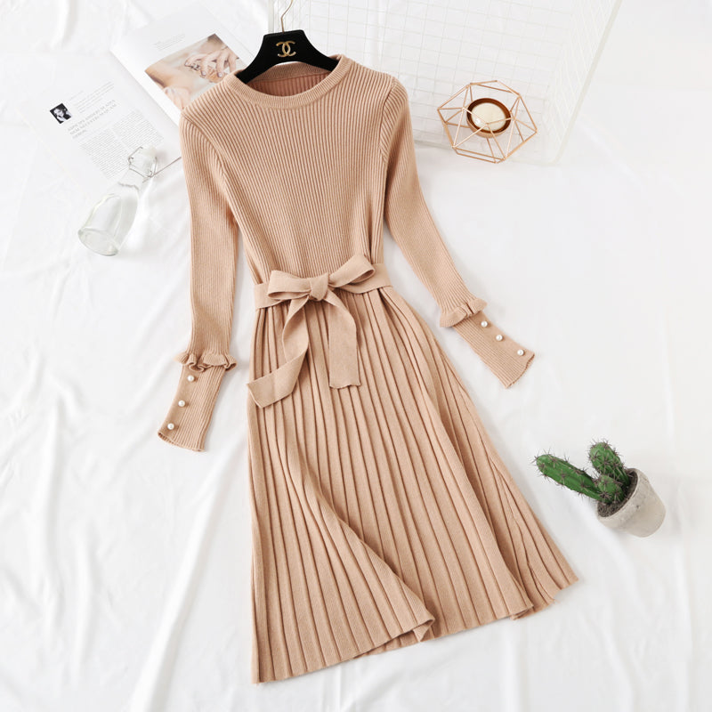 Neues Langarm-Strickkleid im Promi-Stil 4734