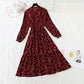 The new long sleeved chiffon skirt is sweet and slim  3913