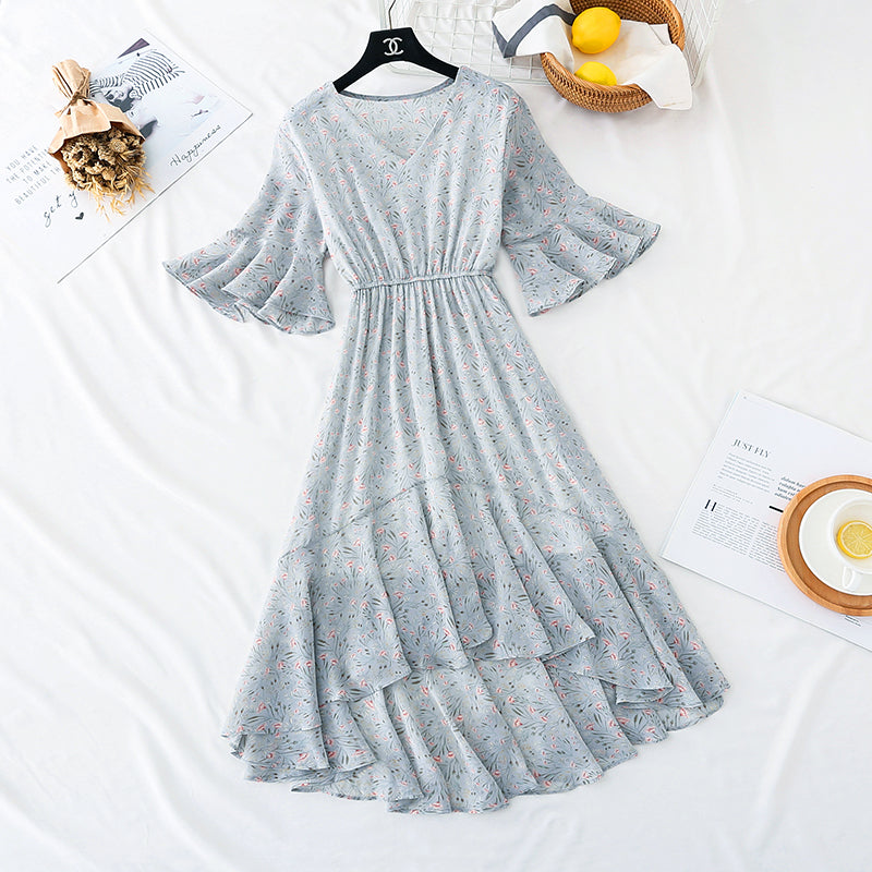 The new waist is slim. Chiffon skirt fairy super xiansen long skirt  4601