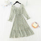 New slim square neck French Chiffon Skirt  3859
