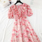 Robe française en mousseline de soie à taille fine, coupe vent douce, nouvelle collection 4648