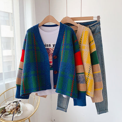 Japanische Antik-Pullover-Strickjacke 5017