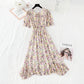 New gentle wind fairy waist closing thin Bubble Sleeve Chiffon Skirt  4624