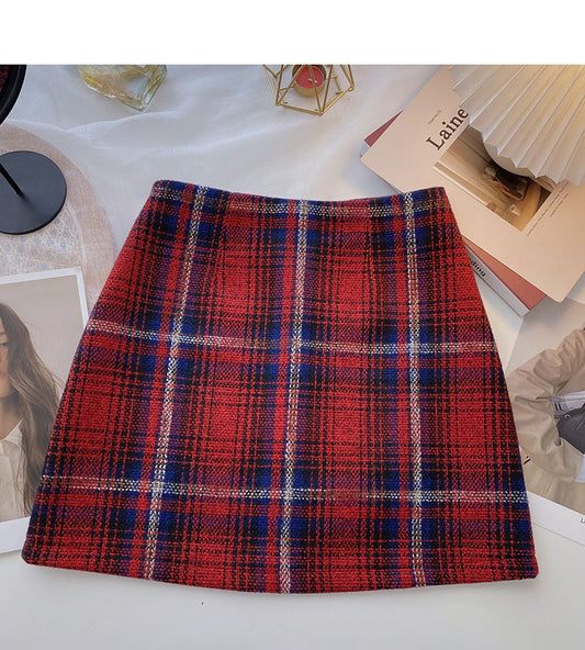 New Korean fashionable age reducing Retro High Waist Skirt  5349