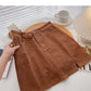 Hüftwickelrock aus Cord mit hoher Taille 5292