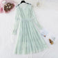 Ruffled suspender fairy Sequin mesh dress  3940