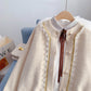 French Vintage sweater women's design sense niche cardigan  4975