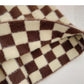 Vintage chessboard Plaid wrap hip high waist A-line skirt  5514