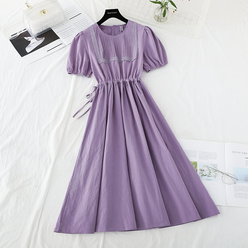 Neues feenhaftes Super-Xiansen-Vintage-Kleid mit Taillenverschluss 4517
