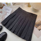 New Korean simple solid color versatile high waist pleated skirt  5420