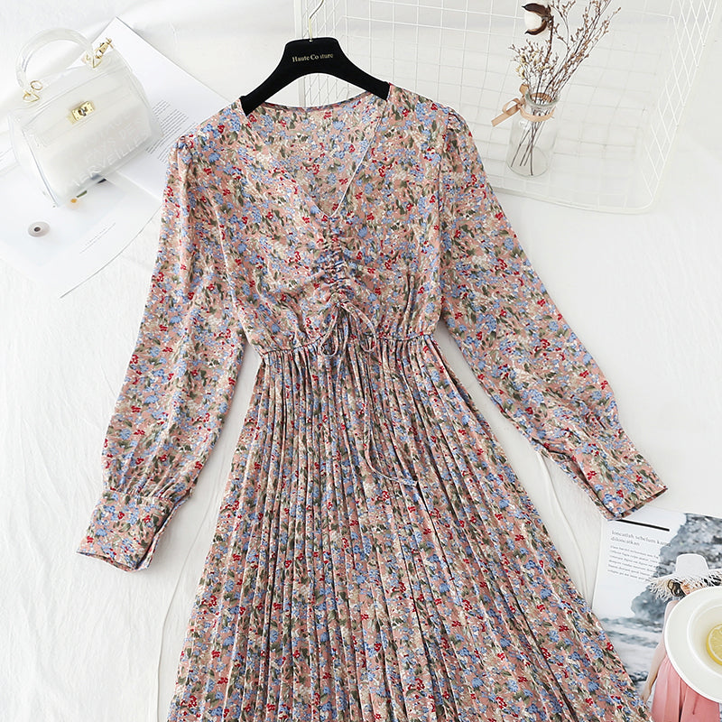 Neu Teepause Feenrock Retro Minderheit Chiffon Kleid 4826