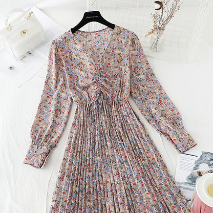 Neu Teepause Feenrock Retro Minderheit Chiffon Kleid 4826