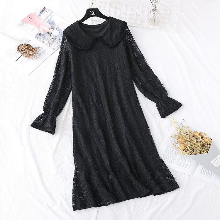 Lace dress doll neck fishtail long skirt fairy super fairy series  4581